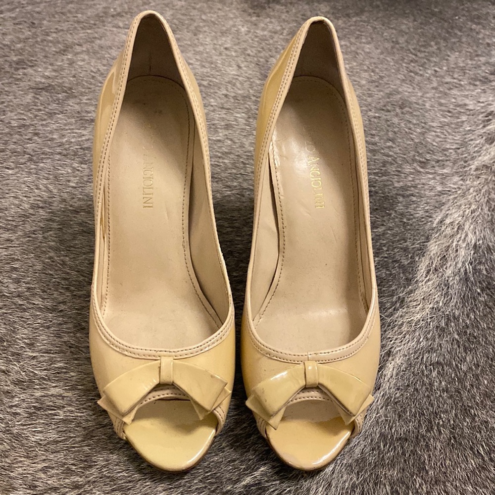 Nude Peep Toe Heels